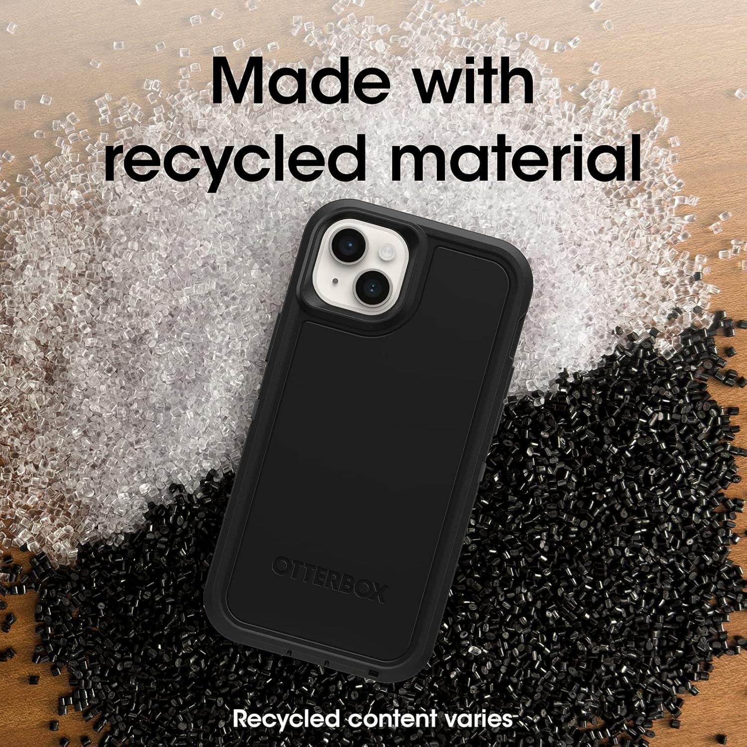 imageOtterBox iPhone 14 Plus Defender Series XT Case Black Screenless Rugged Snaps to MagSafe Lanyard Attachment