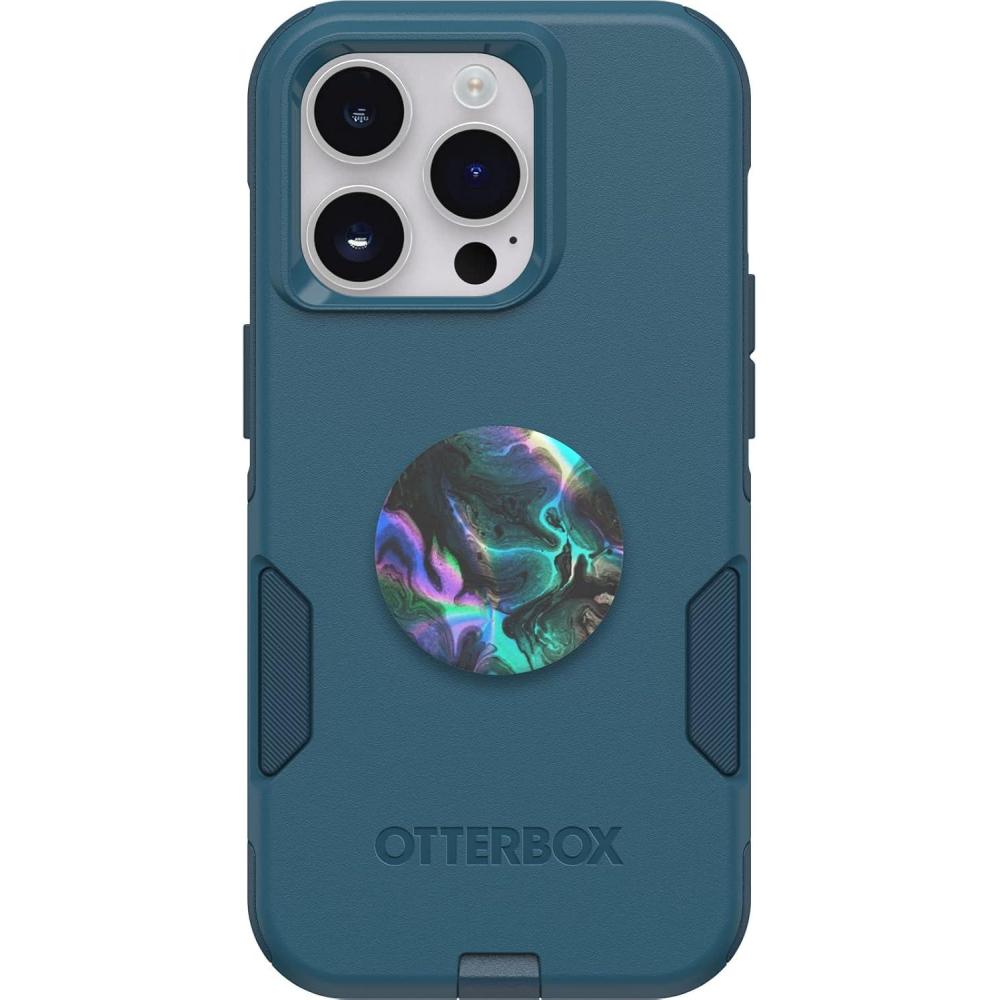 imageOtterBox Bundle Commuter Series Case for iPhone 14 PRO  Dont BE Blue  PopSockets PopGrip  Oil Agate