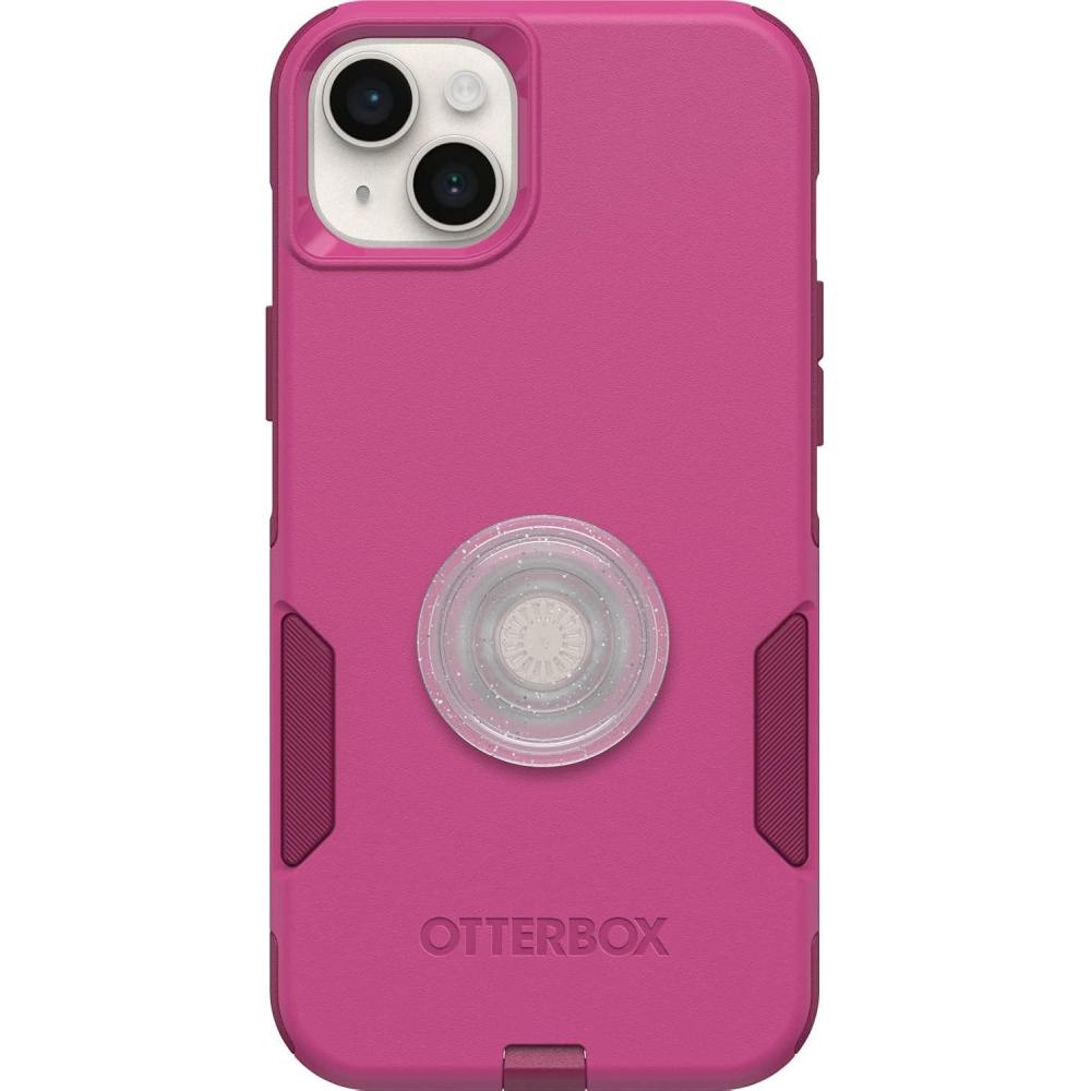 imageOtterBox Bundle Commuter Series Case for iPhone 14 Plus INTO The Fuchsia PopSockets PopGrip ClearGlitterSilverClearGlitter Silver