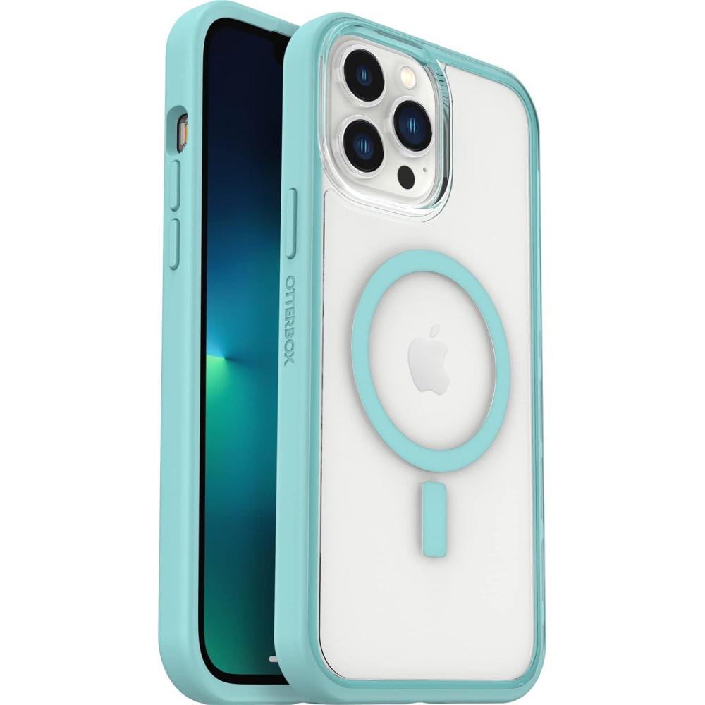imageOtterBox Clear case with colorful grip edge for iPhone 13 Pro Max Only DISCOVERY ClearLight BlueDiscovery