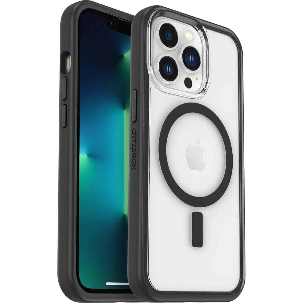 imageOtterBox Clear case with colorful grip edge for iPhone 13 Pro ONLY  CHALLENGER ClearBlueBlack Crystal