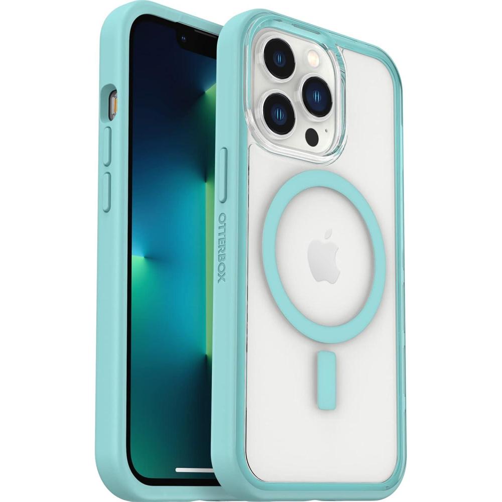 imageOtterBox Clear case with colorful grip edge for iPhone 13 Pro ONLY  CHALLENGER ClearBlueDiscovery