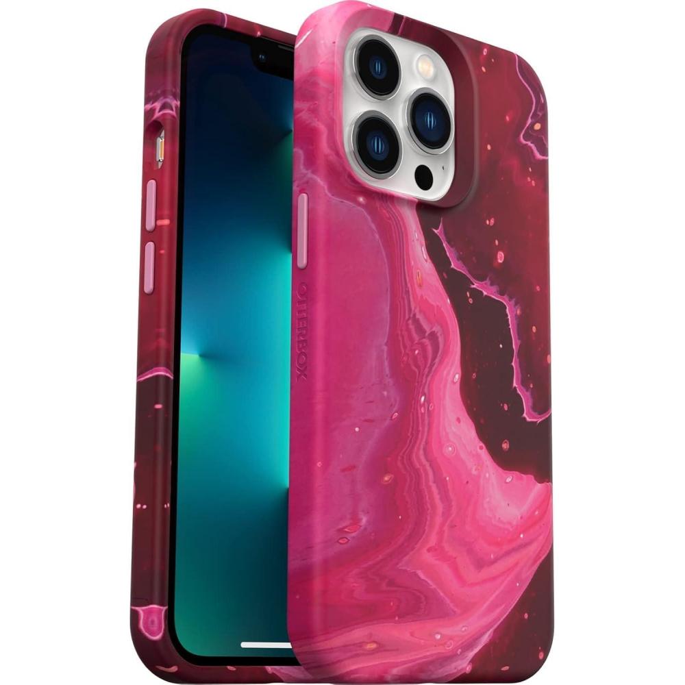 imageOtterBox iPhone 13 Pro Soft Touch Flexible Fashion case Mercury BlueBlack Ultra Slim Colorful Graphic Snaps to Magsafe Raised EdgesMars Graphic