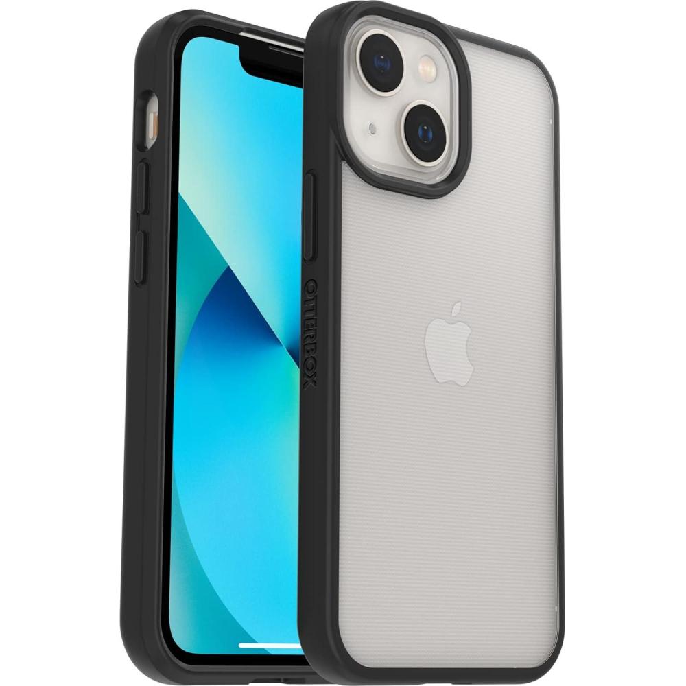 imageOtterBox iPhone 13 mini amp iPhone 12 mini Prefix Series Case  Clear UltraThin PocketFriendly Raised Edges Protect Camera amp Screen Wireless Charging CompatibleBLACK CRYSTAL