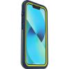 LifeProof iPhone 13 (ONLY) FRĒ Series Case – ONWARD BLUE, waterproof IP68, built-in screen protector, port cover protection, snaps to MagSafe(Blue)