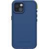 LifeProof iPhone 13 (ONLY) FRĒ Series Case – ONWARD BLUE, waterproof IP68, built-in screen protector, port cover protection, snaps to MagSafe(Blue)