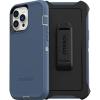 OtterBox iPhone 13 Pro Max & iPhone 12 Pro Max Defender Series Case – Black, Rugged & Durable, with Port Protection, Includes Holster Clip Kickstand(Blue)