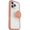 OtterBox iPhone 13 Pro Otter + Pop Symmetry Series Case – Black, Integrated PopSockets PopGrip, Slim, Pocket-Friendly, Raised Edges Protect Camera & Screen(Melondramtic (Clear/Orange))