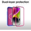 OtterBox iPhone 14 Plus Defender Series XT Case – Blooming Lotus (Pink), screenless, Rugged, Snaps to MagSafe, Lanyard Attachment