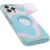 OtterBox iPhone 14 Pro Max Otter + Pop Symmetry Series Clear Case – Glowing Aura (Pink), Integrated PopSockets PopGrip, Slim, Pocket-Friendly, Raised Edges Protect Camera & Screen