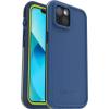 LifeProof iPhone 13 (ONLY) FRĒ Series Case – ONWARD BLUE, waterproof IP68, built-in screen protector, port cover protection, snaps to MagSafe(Blue)