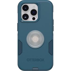 OtterBox Bundle Commuter Series Case for iPhone 14 PRO – (Don’t BE Blue) + PopSockets PopGrip – (Clear)