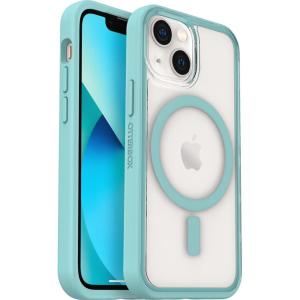 OtterBox Clear Case With Colorful Grip Edge for iPhone 13 Mini – DISCOVERY (Clear/Light Blue)(Discovery)