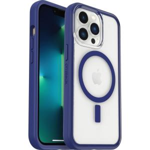 OtterBox Clear case with colorful grip edge for iPhone 13 Pro (ONLY) – CHALLENGER (Clear/Blue)(Challenger)
