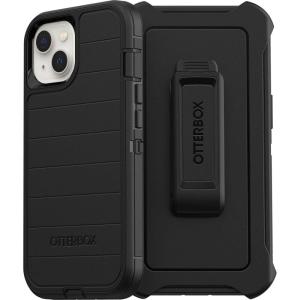 OtterBox Defender Series Screenless Edition Case for iPhone 13 (Only) – Holster Clip Included – Microbial Defense Protection – Non-Retail Packaging – Black(Black)