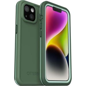 OtterBox FRĒ Series Waterproof Case with MagSafe (Designed by LifeProof) for iPhone 14 Plus – Dauntless (Green)