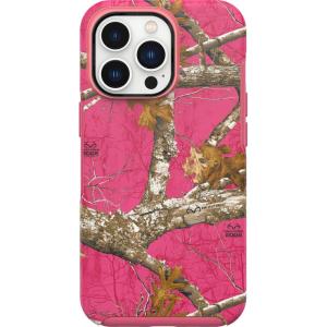 OtterBox iPhone 13 Pro Symmetry Series+ Case – American Flag, Ultra-Sleek, Snaps to MagSafe, Raised Edges Protect Camera & Screen(Realtree Pink2)