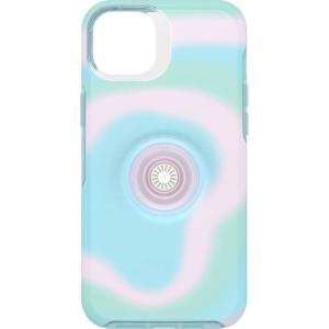 OtterBox iPhone 14 Plus Otter + Pop Symmetry Series Case – Black, Integrated PopSockets PopGrip, Slim, Pocket-Friendly, Raised Edges Protect Camera & Screen(Pink)