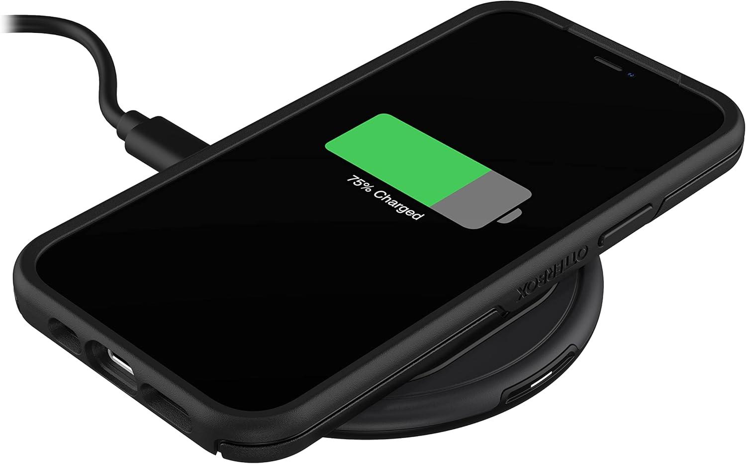 imageOtterBox iPhone 12 and 12 Pro Symmetry Series Case Single Unit Ships in Polybag Ideal for Business Customers CLEAR ultrasleek wireless charging compatible raised edges protect camera amp screenBlack