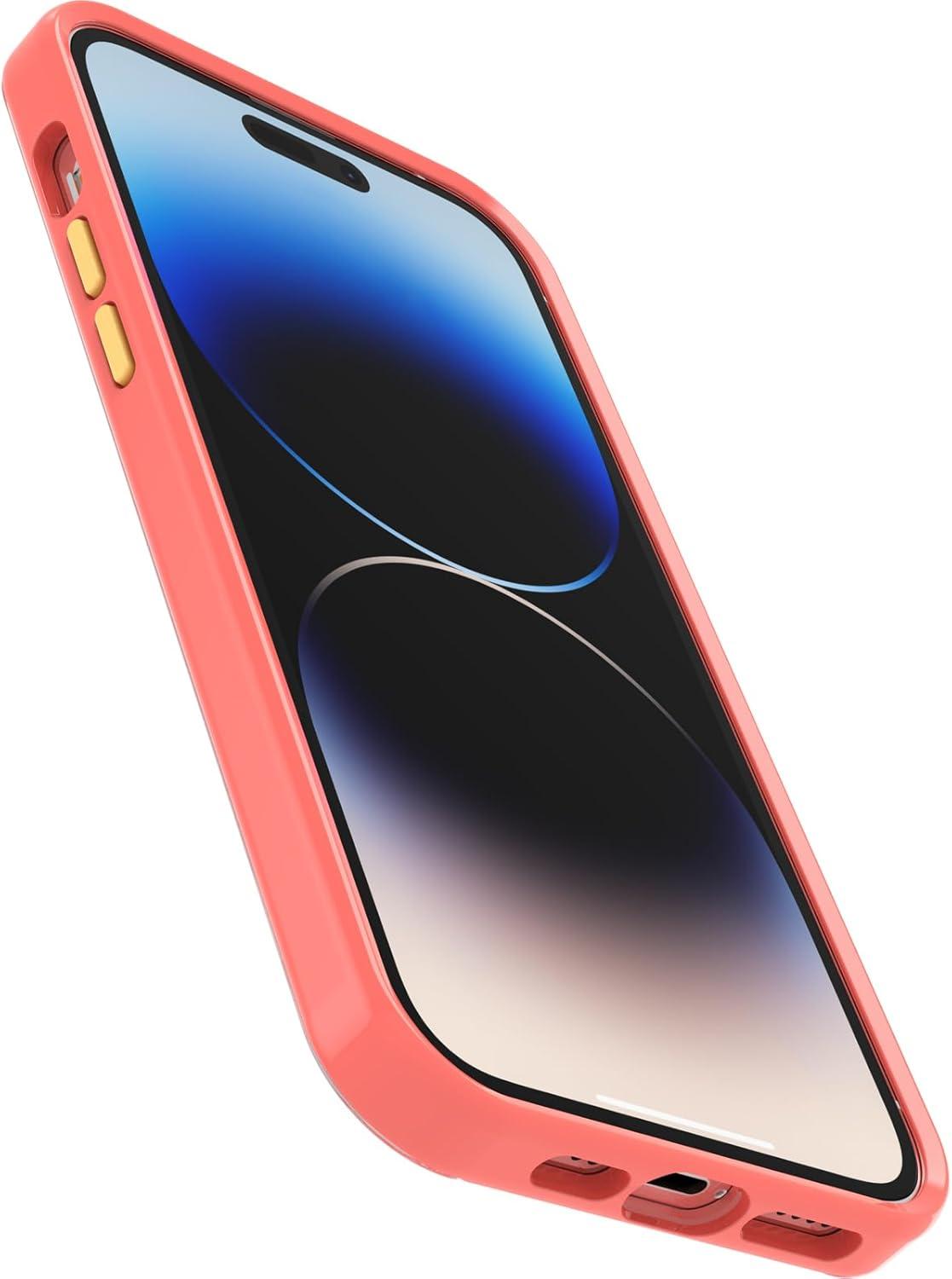 imageOtterBox iPhone 14 Pro Max Symmetry Series Clear Case Quilted Poppies Red Snaps to MagSafe UltraSleek Raised Edges Protect Camera amp Screen