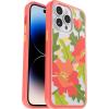 OtterBox iPhone 14 Pro Max Symmetry Series Clear Case – Quilted Poppies (Red), Snaps to MagSafe, Ultra-Sleek, Raised Edges Protect Camera & Screen