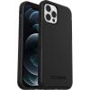 OtterBox iPhone 12 and 12 Pro Symmetry Series Case – Single Unit Ships in Polybag, Ideal for Business Customers – CLEAR, ultra-sleek, wireless charging compatible, raised edges protect camera & screen(Black)