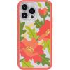 OtterBox iPhone 14 Pro Max Symmetry Series Clear Case – Quilted Poppies (Red), Snaps to MagSafe, Ultra-Sleek, Raised Edges Protect Camera & Screen